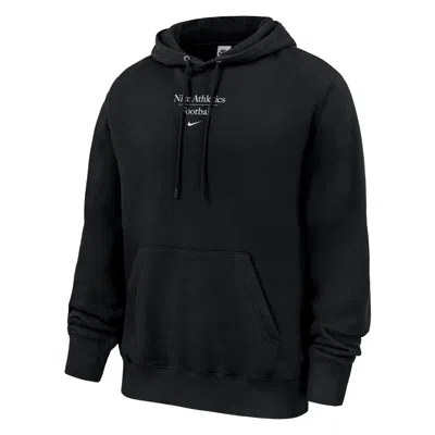 Nike Men's Club Fleece Football Pullover Hoodie In Black