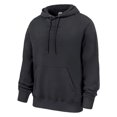 Nike Men's Club Fleece Football Pullover Hoodie In Black