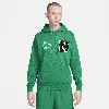 Nike Men's Club Fleece French Terry Pullover Hoodie In Green
