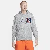 Nike Men's Club Fleece French Terry Pullover Hoodie In Grey