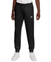Nike Club Cotton Knit Joggers In Black,white