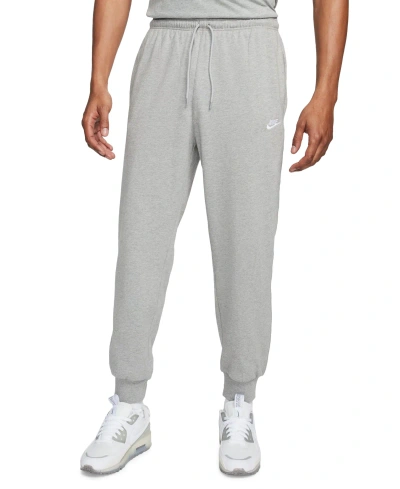 Nike Men's Club Fleece Knit Joggers In Dk Grey Heather/white