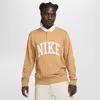 Nike Men's Club Fleece Long-sleeve Fleece Polo In Flax/white