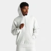 Nike Men's Club Fleece Premium Embroidered Pullover Hoodie In White