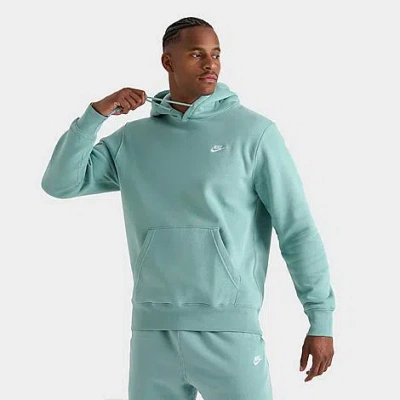 Nike Men's Club Fleece Premium Embroidered Pullover Hoodie In Blue