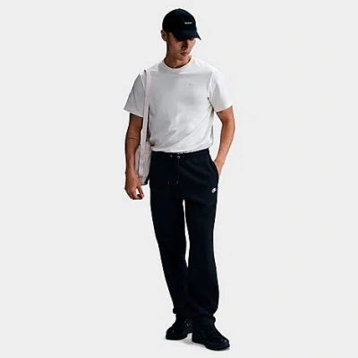 Nike Men's Club Fleece Premium Open-hem Sweatpants In Black