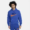 Nike Men's Club Fleece Pullover Hoodie In Blue