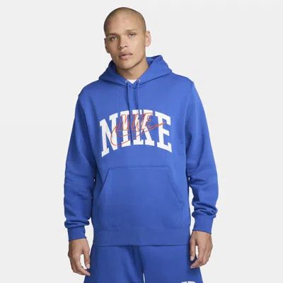 Nike Men's Club Fleece Pullover Hoodie In Blue
