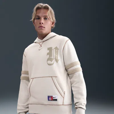 Nike Men's Club Fleece Pullover Hoodie In White