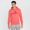 Nike Club Men's Fleece Long Sleeve Logo Graphic Hoodie In Magic Ember,magic Ember,university Red