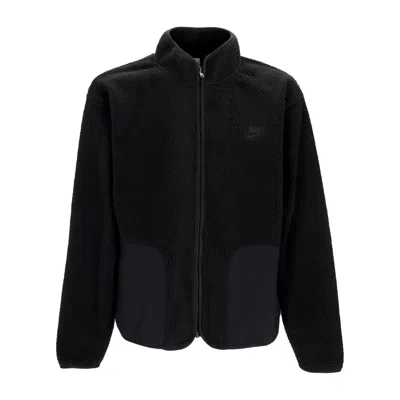 Nike Mens  Club Plus Sherpa Winter Jacket In Black/black
