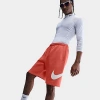 Nike Men's Club Fleece Swoosh Graphic Shorts In Orange