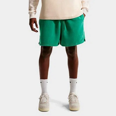 Nike Men's Club Fleece Washed Shorts In Green