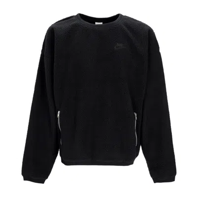 Nike Men's Club+ Fleece Winterized Crewneck Sweatshirt Black/black