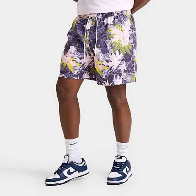 NIKE NIKE MEN'S CLUB FLOW PRINT TWILL WOVEN SHORTS