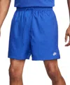 Nike 6 Club Woven Flow Shorts In Game Royal,white