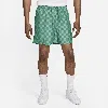 Nike Club Flow Check Nylon Shorts In Green