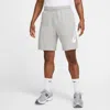 Nike Men's Club Alumni French Terry Shorts In Grey