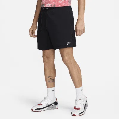 Nike Men's Club French Terry Flow Shorts In Black/black/white