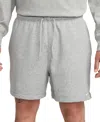 Nike Men's Club French Terry Flow Shorts In Dk Grey Heather,lt Smoke Grey,white