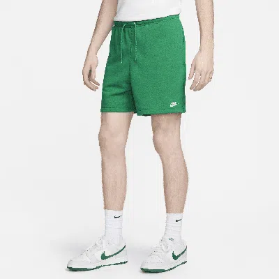 Nike Men's Club French Terry Flow Shorts In Malachite/malachite/white