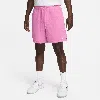 Nike Men's Club French Terry Flow Shorts In Playful Pink/playful Pink/white