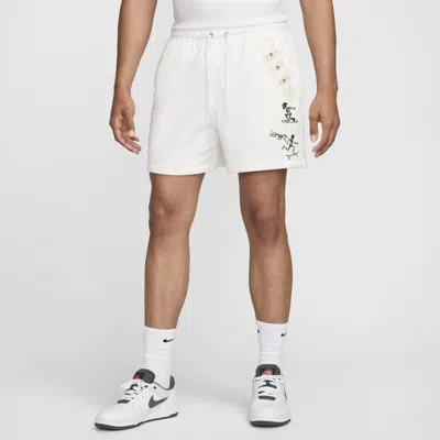 Nike Men's Club French Terry Flow Shorts In White