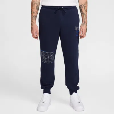 Nike Men's Club French Terry Jogger Pants In Blue