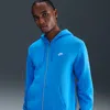 Nike Club Fleece Zip Hoodie In Blue