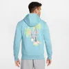 Nike Men's Club Full-zip Fleece Hoodie In Blue