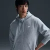 Nike Men's Club Full-zip Fleece Hoodie In Grey