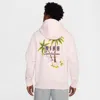 Nike Men's Club Full-zip Fleece Hoodie In Pink