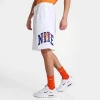 Nike Men's Club Futura Graphic French Terry Shorts In White/safety Orange