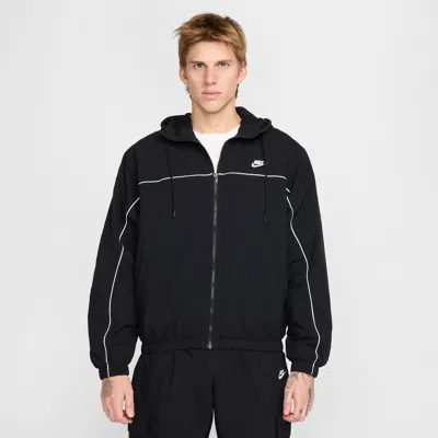 Nike Club Hooded Jacket In Black