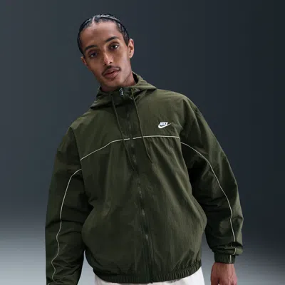 Nike Men's Club Hooded Jacket In Green