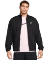 Nike Men's Club Knit Jacket In Black,black,white
