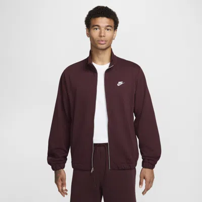 Nike Men's Club Knit Jacket In Red