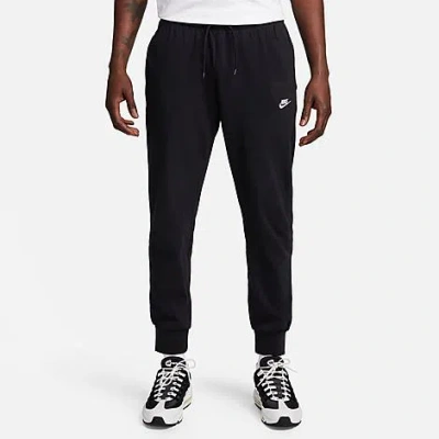 Nike Men's Club Knit Jogger Pants In Black/white
