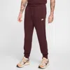 Nike Mens  Club Joggers In Night Maroon/white/night Maroon