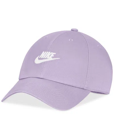 Nike Club Futura Wash Baseball Cap In Violet Mist,white
