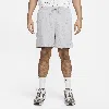 Nike Club Flow Mesh Athletic Shorts In Light Smoke Grey/white