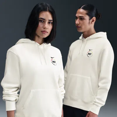 Nike Men's Club N7 Pullover Hoodie In White
