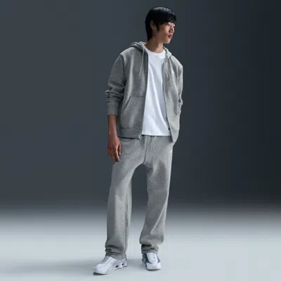 Nike Men's Club Open-hem Fleece Pants In Grey