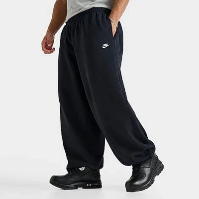 Nike Men's Club Oversized French Terry Sweatpants In Black/black/white