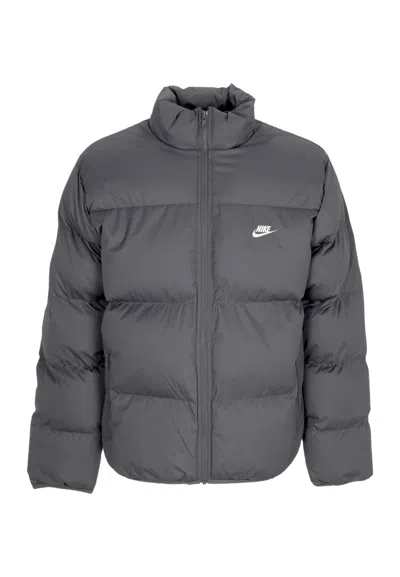 NIKE MEN'S CLUB PUFFER JACKET IRON GREY/WHITE