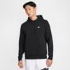 Nike Club Fleece Pullover Hoodie In Black