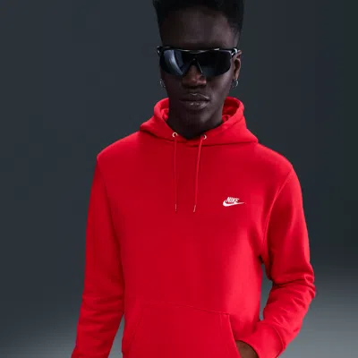NIKE MEN'S CLUB PULLOVER FLEECE HOODIE,1015715062