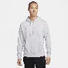 Nike Men's Club Pullover French Terry Soccer Hoodie In Grey