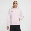 Nike Men's Club Pullover French Terry Soccer Hoodie In Pink