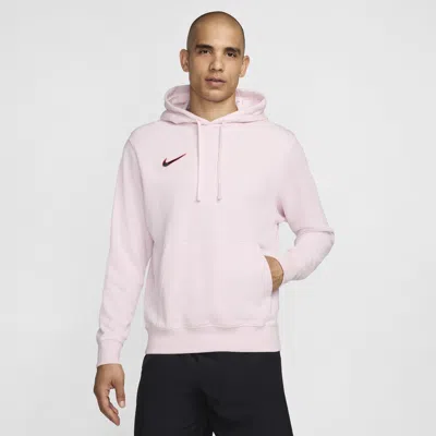 Nike Men's Club Pullover French Terry Soccer Hoodie In Pink